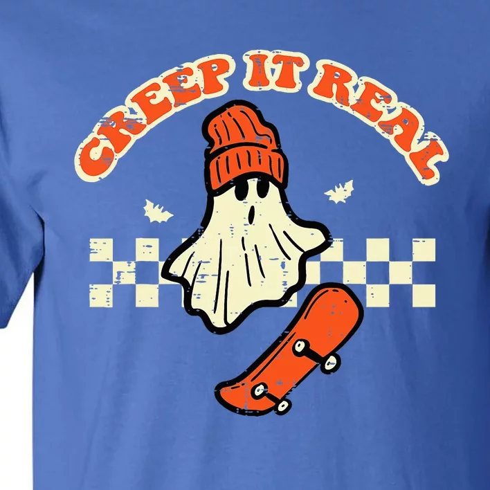 Halloween Creep It Real Ghost Skater Costume Tall T-Shirt