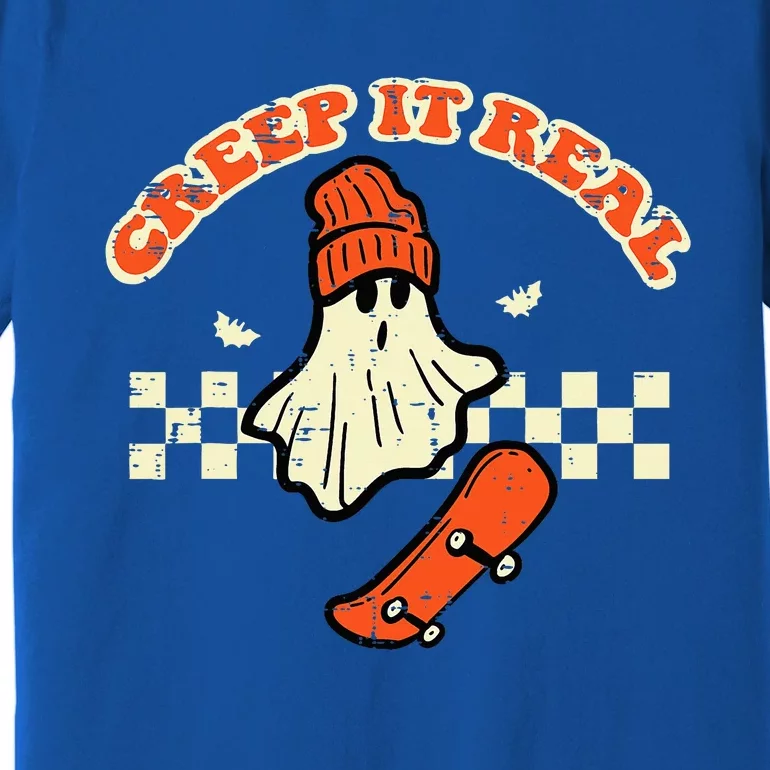 Halloween Creep It Real Ghost Skater Costume Premium T-Shirt