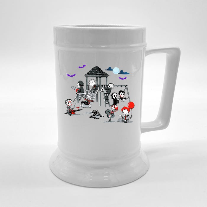 Horror Clubhouse In Park Halloween Front & Back Beer Stein