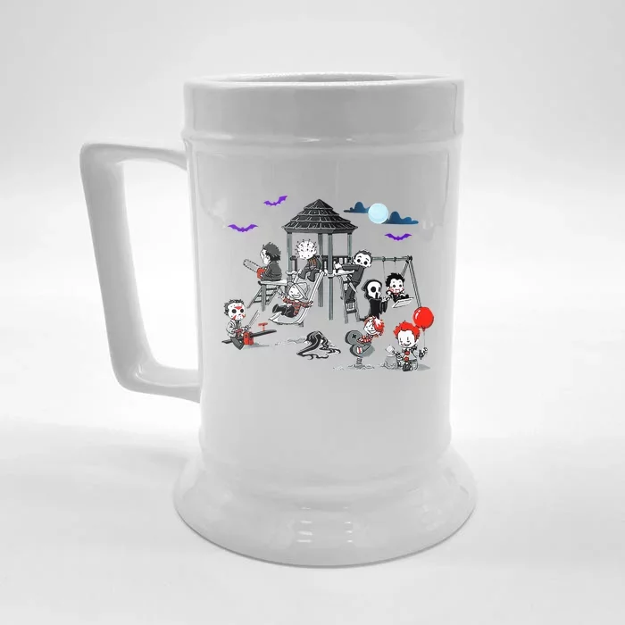 Horror Clubhouse In Park Halloween Front & Back Beer Stein