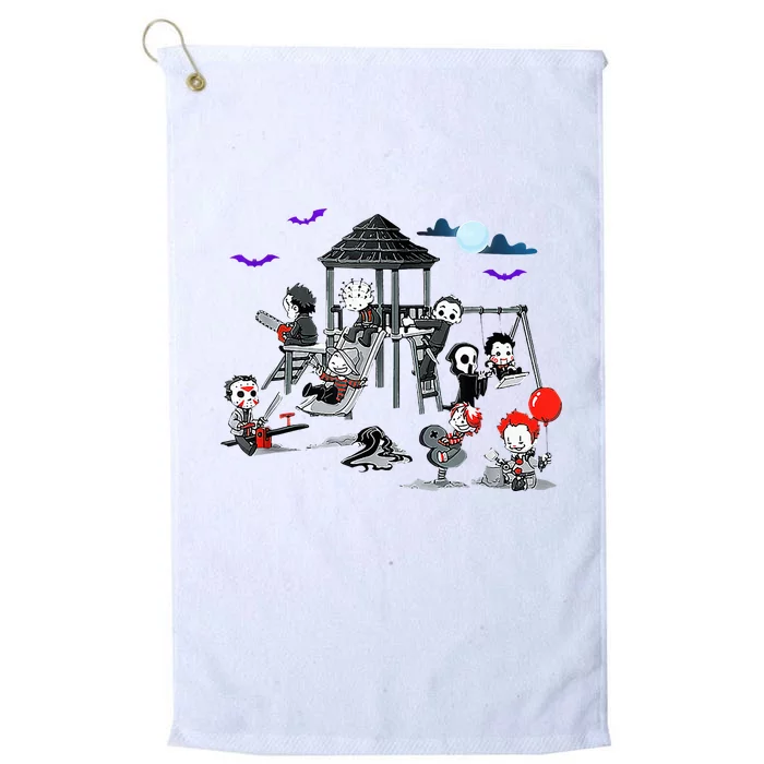 Horror Clubhouse In Park Halloween Platinum Collection Golf Towel