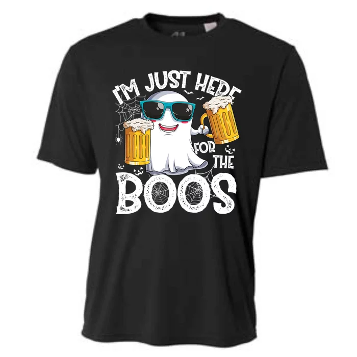 Halloween Costumes Im Just Here For The Boos Ghost Beer Gift Cooling Performance Crew T-Shirt