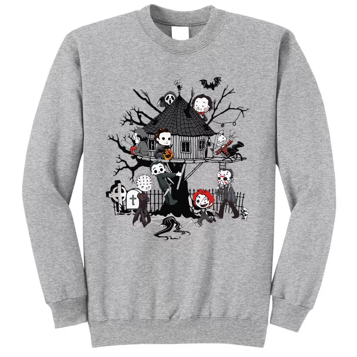 Horror Clubhouse In Park Halloween Costume Gift Tall Sweatshirt