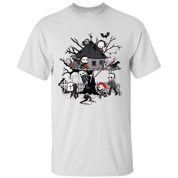 Horror Clubhouse In Park Halloween Costume Gift Tall T-Shirt