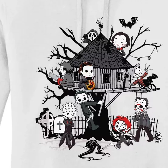 Horror Clubhouse In Park Halloween Costume Gift Women's Pullover Hoodie