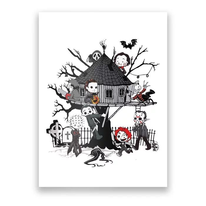 Horror Clubhouse In Park Halloween Costume Gift Poster