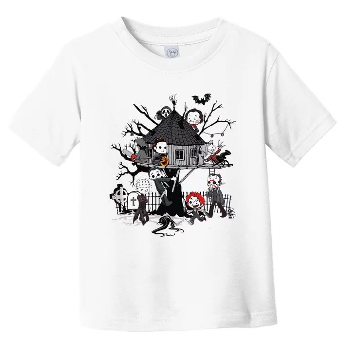 Horror Clubhouse In Park Halloween Costume Gift Toddler T-Shirt