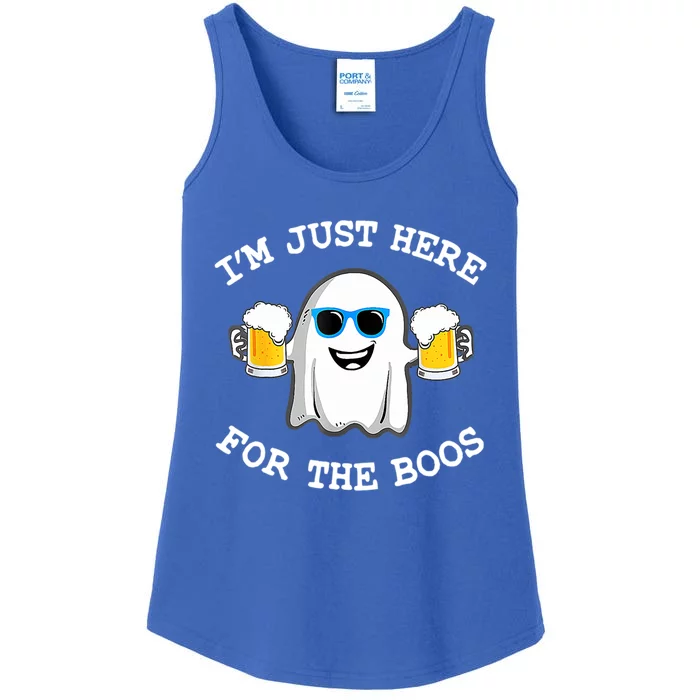 Halloween Costumes Im Just Here For The Boos Beer Gift Ladies Essential Tank