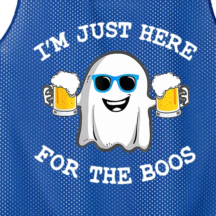 Halloween Costumes Im Just Here For The Boos Beer Gift Mesh Reversible Basketball Jersey Tank