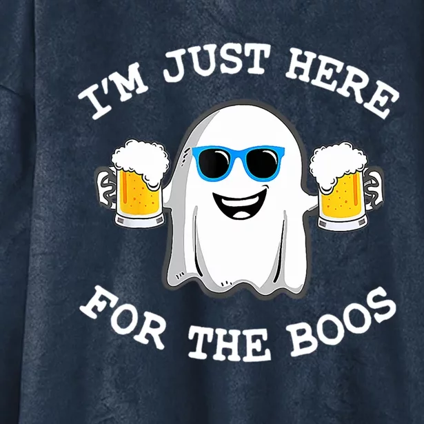 Halloween Costumes Im Just Here For The Boos Beer Gift Hooded Wearable Blanket