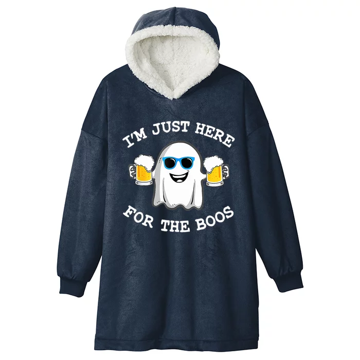 Halloween Costumes Im Just Here For The Boos Beer Gift Hooded Wearable Blanket