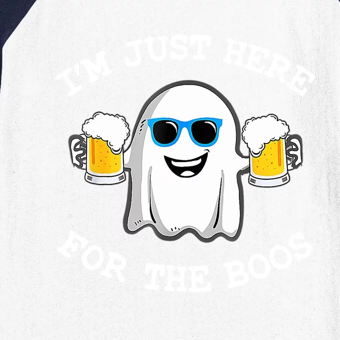 Halloween Costumes Im Just Here For The Boos Beer Gift Baseball Sleeve Shirt