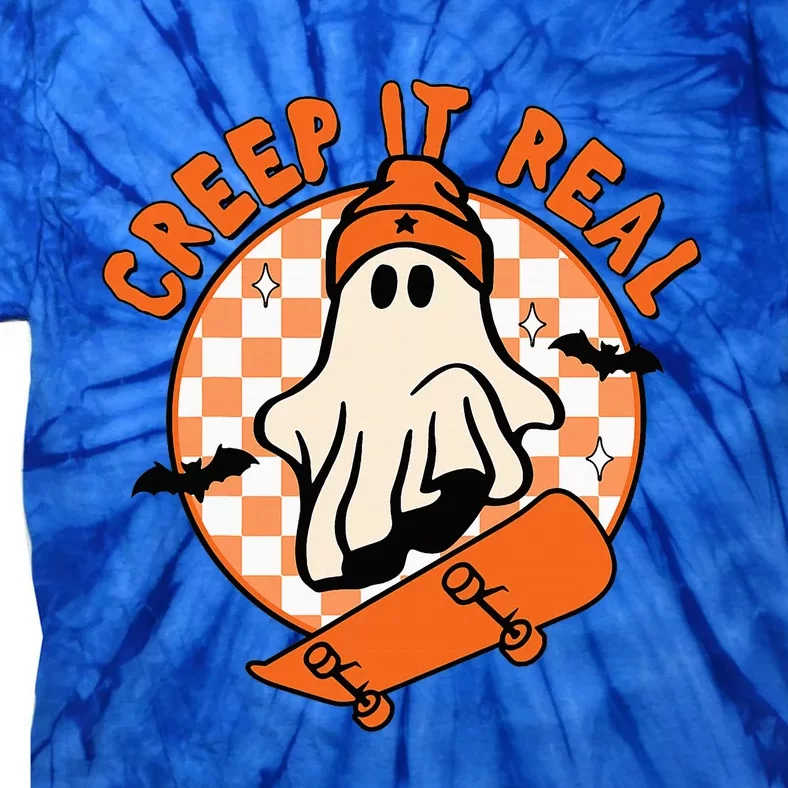 Halloween Creep It Real Ghost Boy Fall Season Tie-Dye T-Shirt