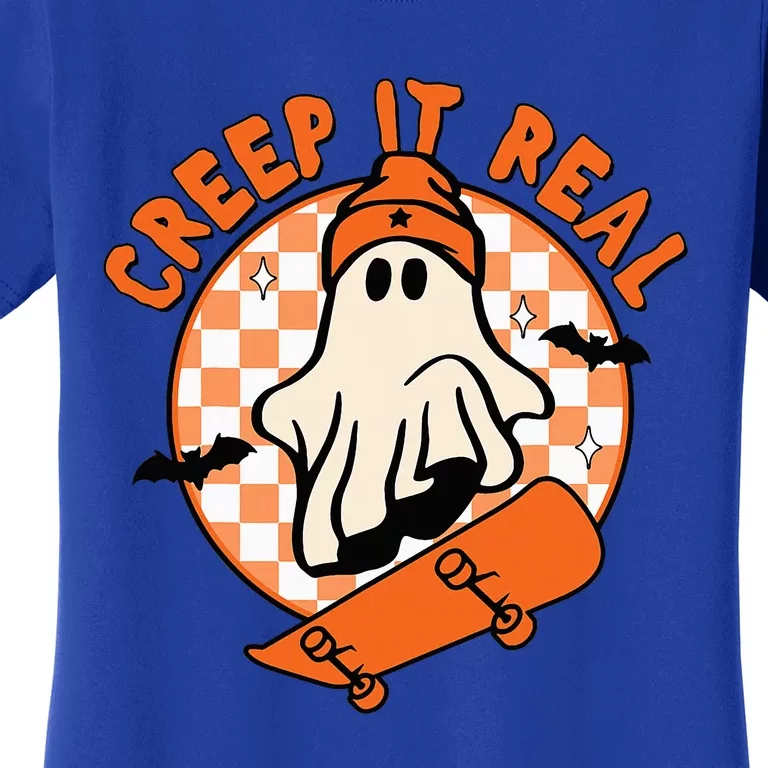 Halloween Creep It Real Ghost Boy Fall Season Women's T-Shirt