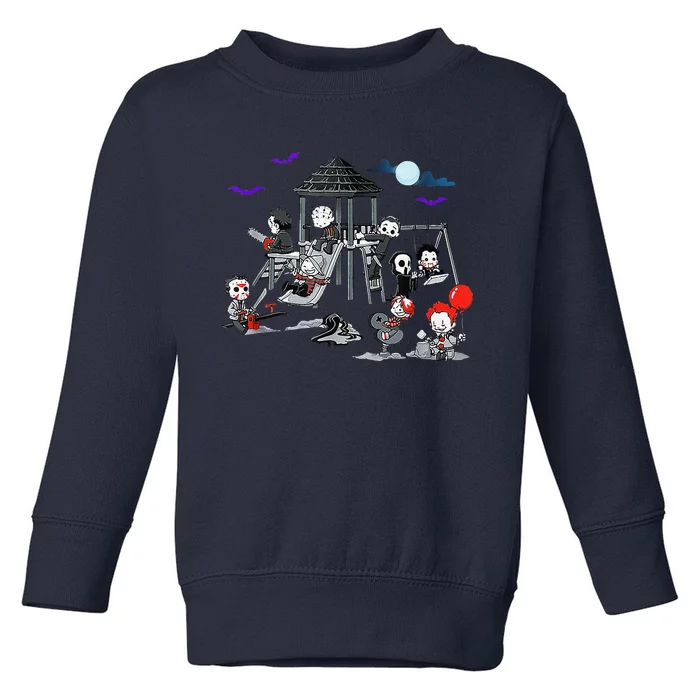 Horror Clubhouse In Park Halloween 2024 Toddler Sweatshirt