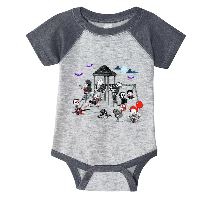 Horror Clubhouse In Park Halloween 2024 Infant Baby Jersey Bodysuit