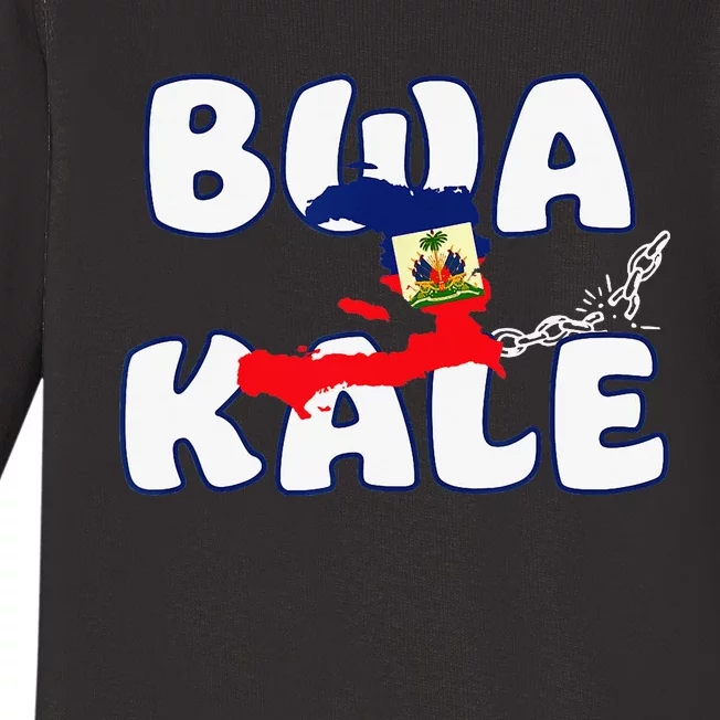 Haitian Creole Independence Patriotic Haiti 1804 Bwa Kale Baby Long Sleeve Bodysuit