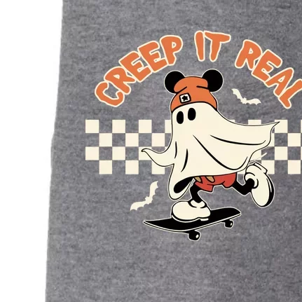 Halloween Creep It Real Ghost Halloween Spooky Doggie 3-End Fleece Hoodie