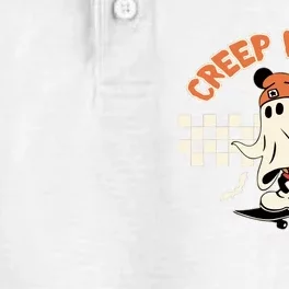 Halloween Creep It Real Ghost Halloween Spooky Dry Zone Grid Performance Polo