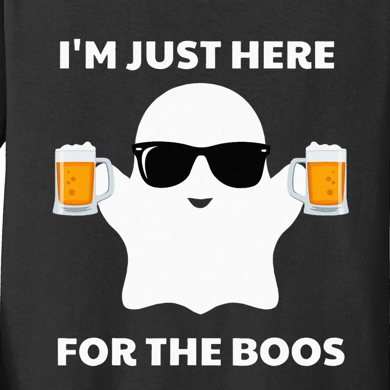 Halloween Costumes Im Just Here For The Boos Beer Kids Long Sleeve Shirt