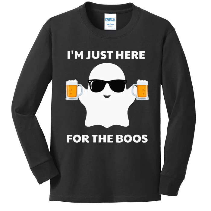 Halloween Costumes Im Just Here For The Boos Beer Kids Long Sleeve Shirt