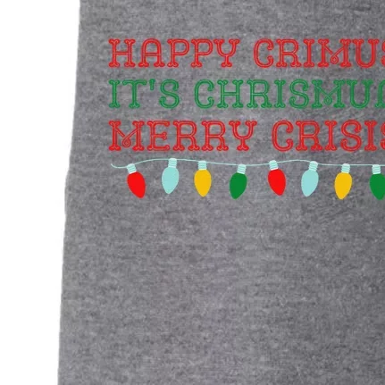 Happy Crimus Its Chrismun Merry Crisis Funny Christmas Meme Doggie 3-End Fleece Hoodie