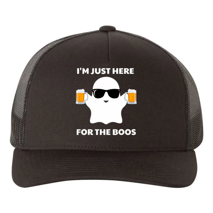 Halloween Costumes IM Just Here For The Boos Beer Yupoong Adult 5-Panel Trucker Hat