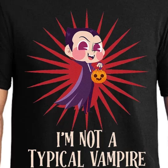 Halloween Costume IM Not A Typical Vampire Funny Guys Pajama Set