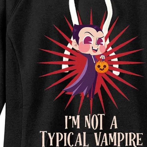 Halloween Costume IM Not A Typical Vampire Funny Guys Women's Fleece Hoodie