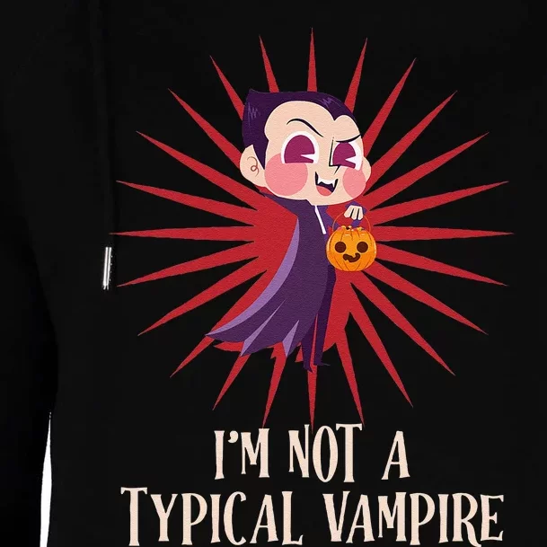 Halloween Costume IM Not A Typical Vampire Funny Guys Womens Funnel Neck Pullover Hood