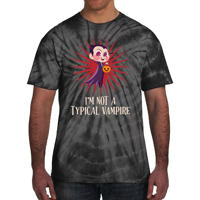 Halloween Costume IM Not A Typical Vampire Funny Guys Tie-Dye T-Shirt