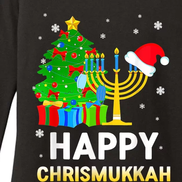 Happy Chrismukkah Jewish Christmas Happy Hanukkah Holiday Chanukah Womens CVC Long Sleeve Shirt