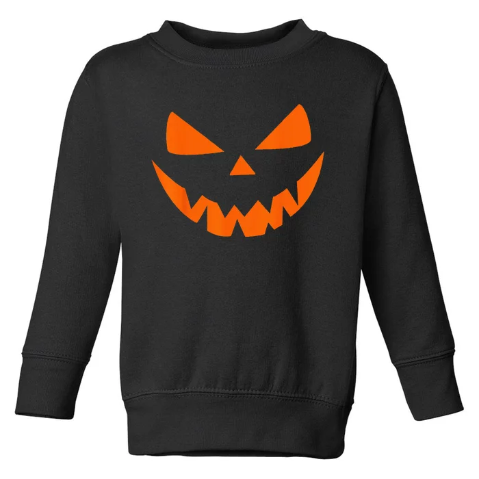 Halloween Costume Jack O Lantern Pumpkin Face Toddler Sweatshirt