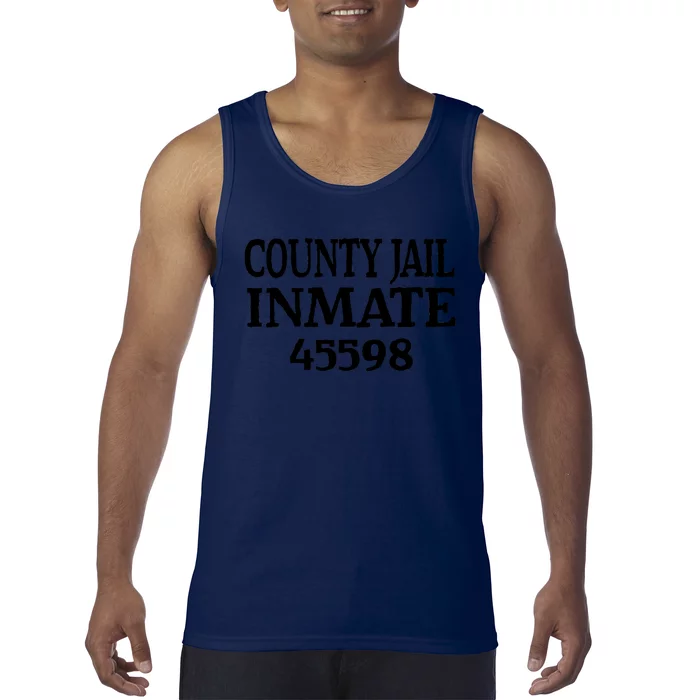 Halloween County Jail Inmate Prisoner Funny Costume Party Tank Top