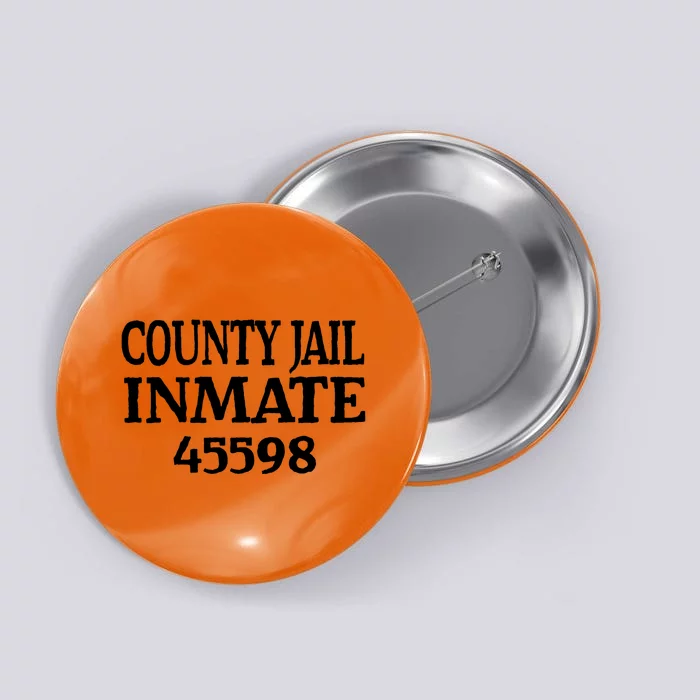 Halloween County Jail Inmate Prisoner Funny Costume Party Button