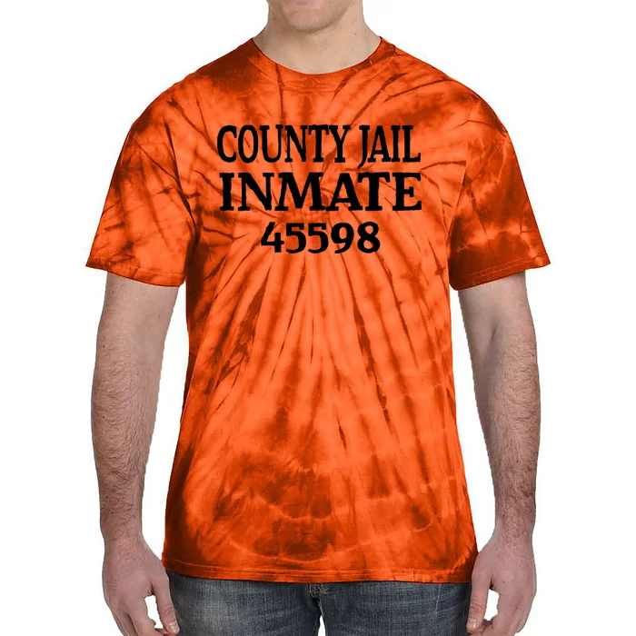 Halloween County Jail Inmate Prisoner Funny Costume Party Tie-Dye T-Shirt