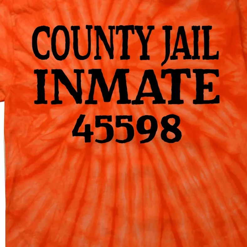 Halloween County Jail Inmate Prisoner Funny Costume Party Tie-Dye T-Shirt