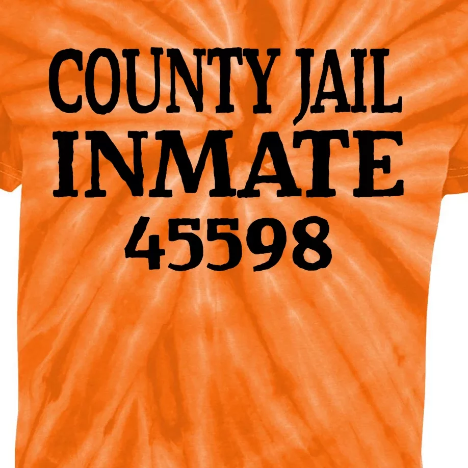 Halloween County Jail Inmate Prisoner Funny Costume Party Kids Tie-Dye T-Shirt