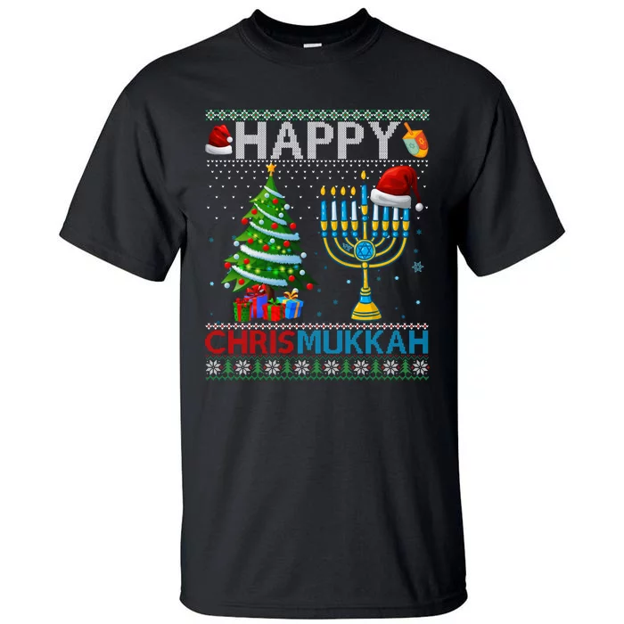 Happy Chrismukkah Jewish Christmas Hanukkah Chanukah Tall T-Shirt