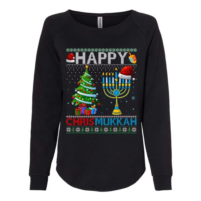 Happy Chrismukkah Jewish Christmas Hanukkah Chanukah Womens California Wash Sweatshirt