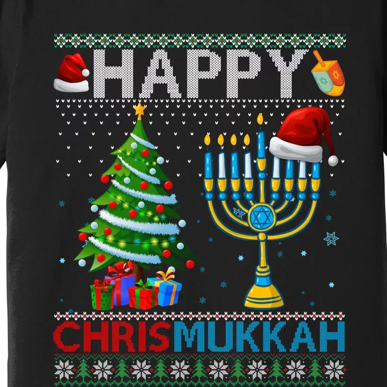 Happy Chrismukkah Jewish Christmas Hanukkah Chanukah Premium T-Shirt