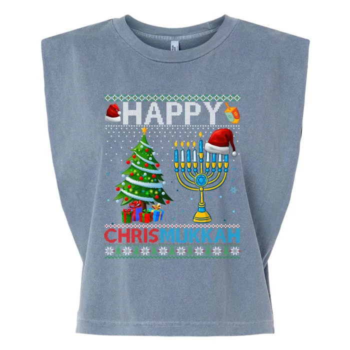 Happy Chrismukkah Jewish Christmas Hanukkah Chanukah Garment-Dyed Women's Muscle Tee