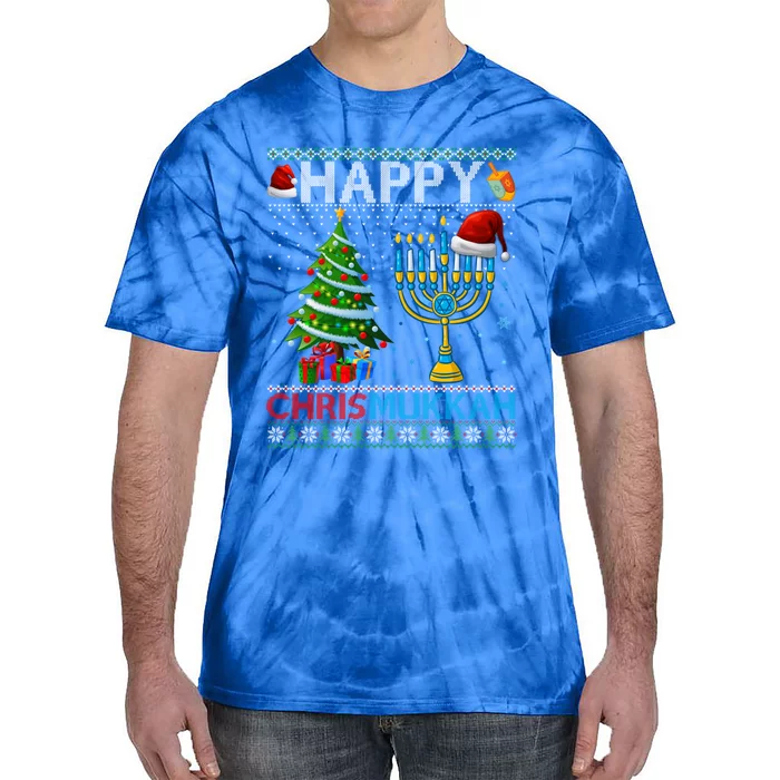 Happy Chrismukkah Jewish Christmas Hanukkah Chanukah Meaningful Gift Tie-Dye T-Shirt