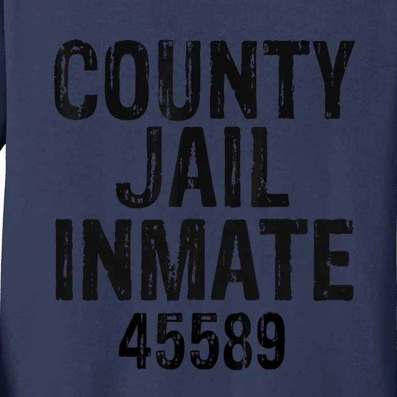 Halloween County Jail Inmate Costume Kids Long Sleeve Shirt