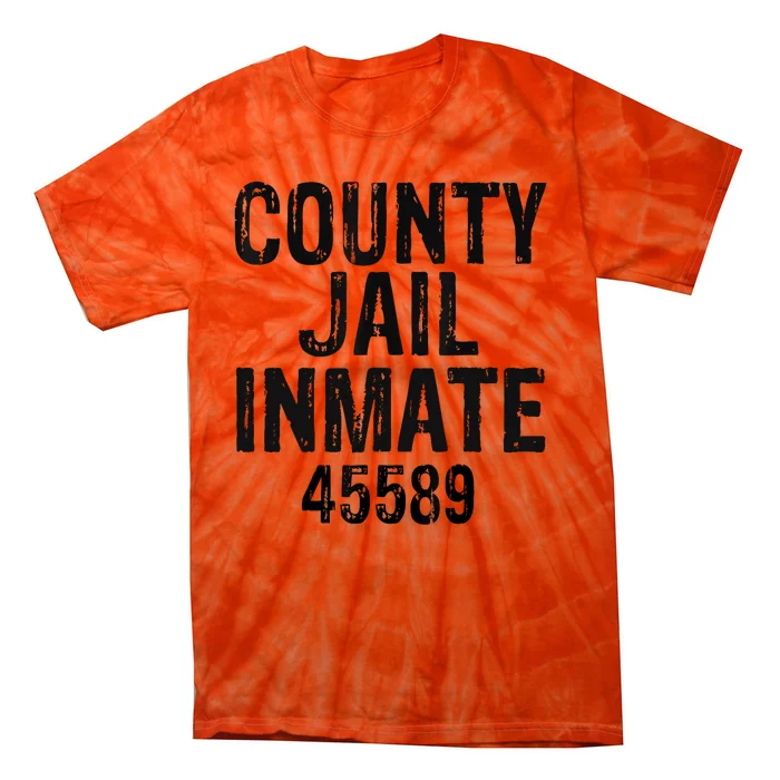 Halloween County Jail Inmate Costume Tie-Dye T-Shirt