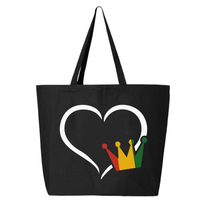 Heart Crown Juneteenth Cute Melanin Pride African American 25L Jumbo Tote