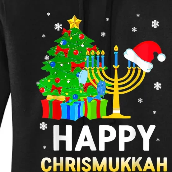 Happy Chrismukkah Jewish Christmas Hanukkah Holiday Chanukah Women's Pullover Hoodie