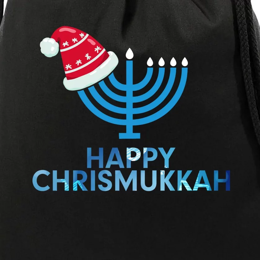 Happy Christmukkah Jewish Christmas Hanukkah Chanukah Drawstring Bag