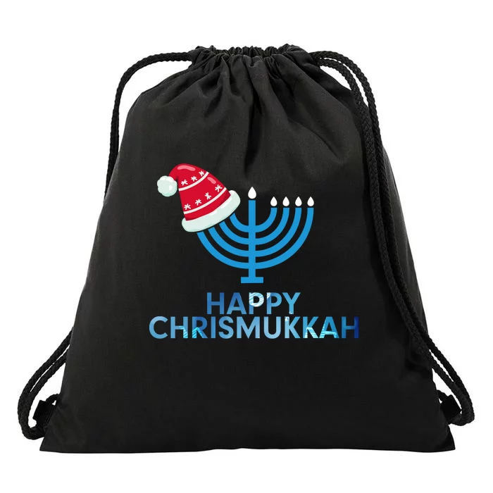 Happy Christmukkah Jewish Christmas Hanukkah Chanukah Drawstring Bag