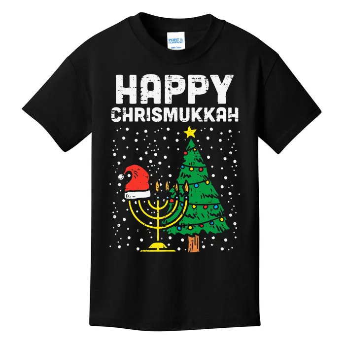 Happy Christmukkah Jewish Christmas Hanukkah Chanukah Gift Kids T-Shirt